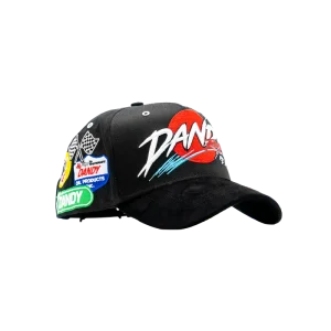 Gorra Dandy Hats Dandy Son negra con bordado DANDY SON en relieve 3D, vista lateral