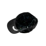 Gorra Dandy Hats Initial D negra con bordado D en relieve 3D, detalle del bordado