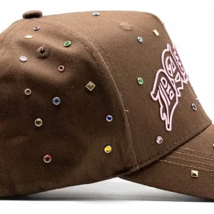 Gorra Dandy Hats 10º Aniversario Marrón Claro marrón claro con bordado conmemorativo en relieve 3D, vista lateral
