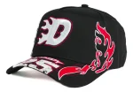 Gorra Dandy Hats Moto Shock Drop Surprise Negra negra con bordado Moto Shock en relieve 3D, vista frontal
