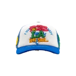 Gorra Dandy Hats Another LA Hat negra con tipografía LA en relieve 3D de alta densidad, vista frontal