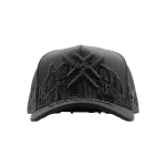Gorra Dandy Hats City of Goats negra con bordado 3D City of Goats, vista frontal