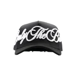 Gorra Dandy Hats Crown Jewel negra con bordado Crown Jewel en relieve 3D, vista frontal