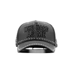 Gorra Dandy Hats Wham x Lil Baby negra con bordado Wham 3D, vista frontal