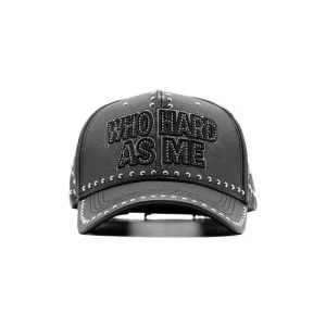Gorra Dandy Hats Wham x Lil Baby negra con bordado Wham 3D, vista frontal