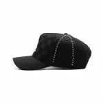 Gorra Dandy Hats Black LA Logo negra con emblema LA bordado en alta densidad, vista trasera