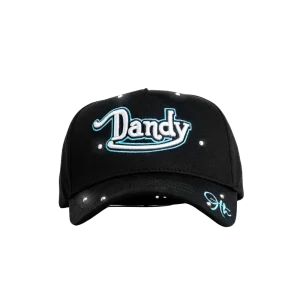 Gorra Dandy Hats Dutch 9th Anniversary negra con emblema Dutch 9th Anniversary bordado en alto volumen, vista frontal