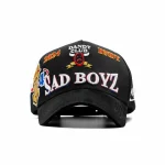 Gorra Dandy Hats x Junior H Como Jordan negra con bordado Como Jordan en alto relieve, vista frontal