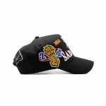 Gorra Dandy Hats x Junior H Como Jordan negra con bordado Como Jordan en alto relieve, vista lateral