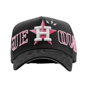 Gorra Dandy Hats Psalms Hat negra con bordado simbólico de alta densidad en relieve, vista frontal