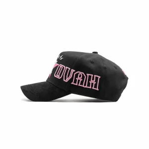 Gorra Dandy Hats Psalms Hat negra con bordado simbólico de alta densidad en relieve, vista lateral