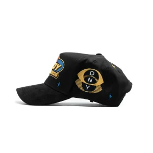 Gorra Dandy Hats Studios Hat negra con logo Dandy Studios bordado en relieve 3D, vista lateral