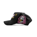 Gorra Dandy Records Hat negra con bordado tridimensional Records Concept en relieve, vista lateral