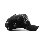Gorra Dandy Hats Stargazing Hat negra con bordado cósmico en relieve 3D, vista lateral