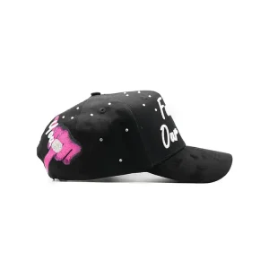 Gorra Dandy Hats For All Our Haters Hat negra con bordado de alto relieve en 3D, vista lateral