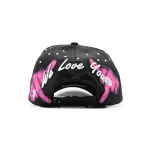 Gorra Dandy Hats For All Our Haters Hat negra con bordado de alto relieve en 3D, vista trasera
