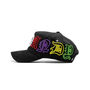 Gorra Dandy Hats Summer Hat negra con logo Dandy Summer bordado en relieve 3D, vista lateral
