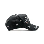 Gorra Dandy Hats Lil Baby Bling Hat negra con bordado bling brillante en relieve 3D, vista lateral