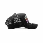 Gorra FR Logo Dandy Hat negra con logo FR bordado en relieve 3D, vista lateral