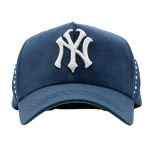 Gorra Dandy Hats NY 4Ever negra con bordado NY 4Ever en relieve 3D, vista frontal
