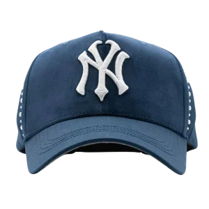 Gorra Dandy Hats NY 4Ever negra con bordado NY 4Ever en relieve 3D, vista frontal