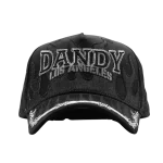 Gorra Dandy Hats Stay Out Hat negra con bordado Stay Out en relieve 3D, vista frontal