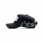 Gorra Dandy Hats Triple D Hat negra con bordado Triple D en relieve 3D, vista lateral