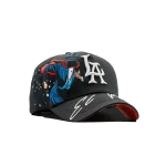 Gorra Dandy Hats El Mago negra con ilustración El Mago bordada en relieve 3D, vista lateral