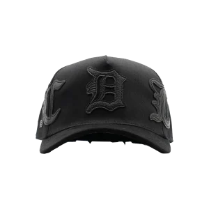 Gorra Dandy Hats King of Kings negra con bordado King 3D, vista frontal