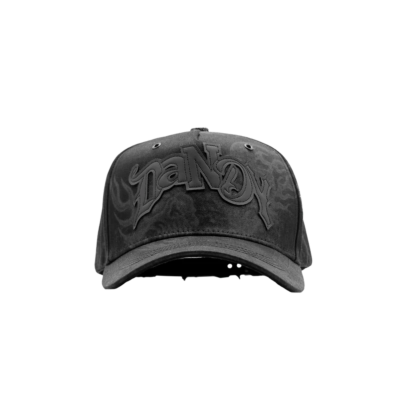 Dandy Hats Lost Souls Gorra Dandy Hats Lost Souls negra con gráfico LOST SOULS en relieve 3D de alta densidad, vista frontal
