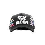 Gorra Dandy Hats OTB Only x JC Hats negra con siglas OTB en relieve 3D, vista frontal