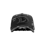 Gorra Dandy Hats Static D Snapback negra con logo Static D bordado en alto relieve, vista frontal