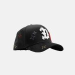 Gorra Dandy Hats Dandy Summer 2.0 snapback negra con letras góticas 3D, vista lateral derecha
