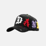 Gorra Dandy Hats Dandy Summer 2.0 snapback negra con letras góticas 3D, vista lateral izquierda