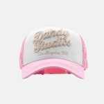 Gorra Dandy Hats Strawberry Shortcake trucker blanca y rosa, vista frontal
