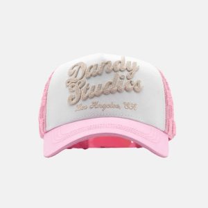 Gorra Dandy Hats Strawberry Shortcake trucker blanca y rosa, vista frontal